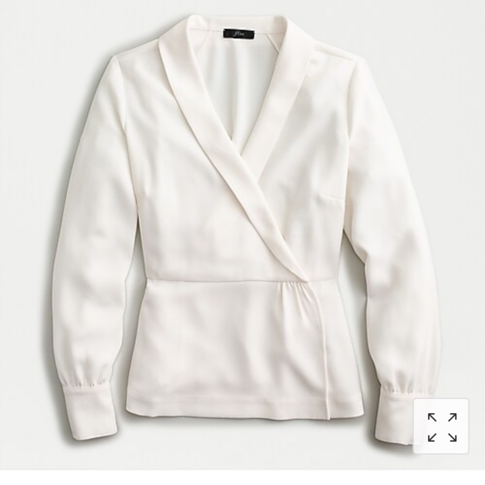 J Crew Crepe Wrap Top